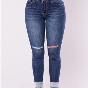 Dark Wash Blue Jeans